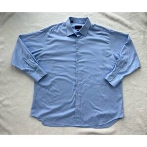 David‎ Donahue Royal Oxford Blue Dress Shirt 18.5 34/35 Business Class Proper